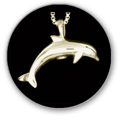 Gold Vermeil Dolphin Keepsake Pendant