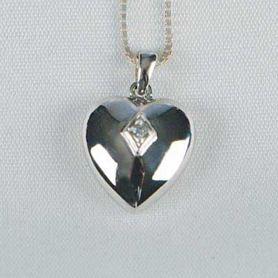 Heart with Clear CZ Stone Necklace